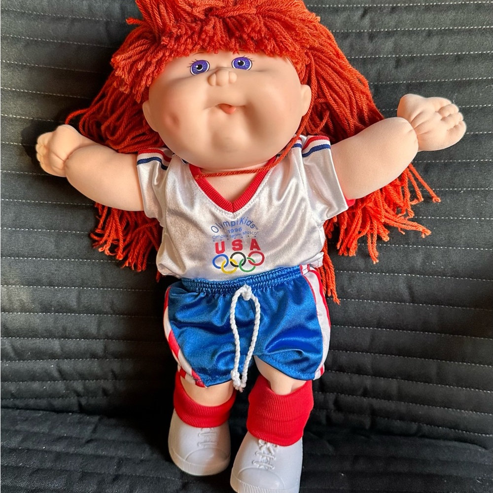 Cabbage Patch 1996 Olympics Olympic Kids Doll with Red Hair and USA outfit